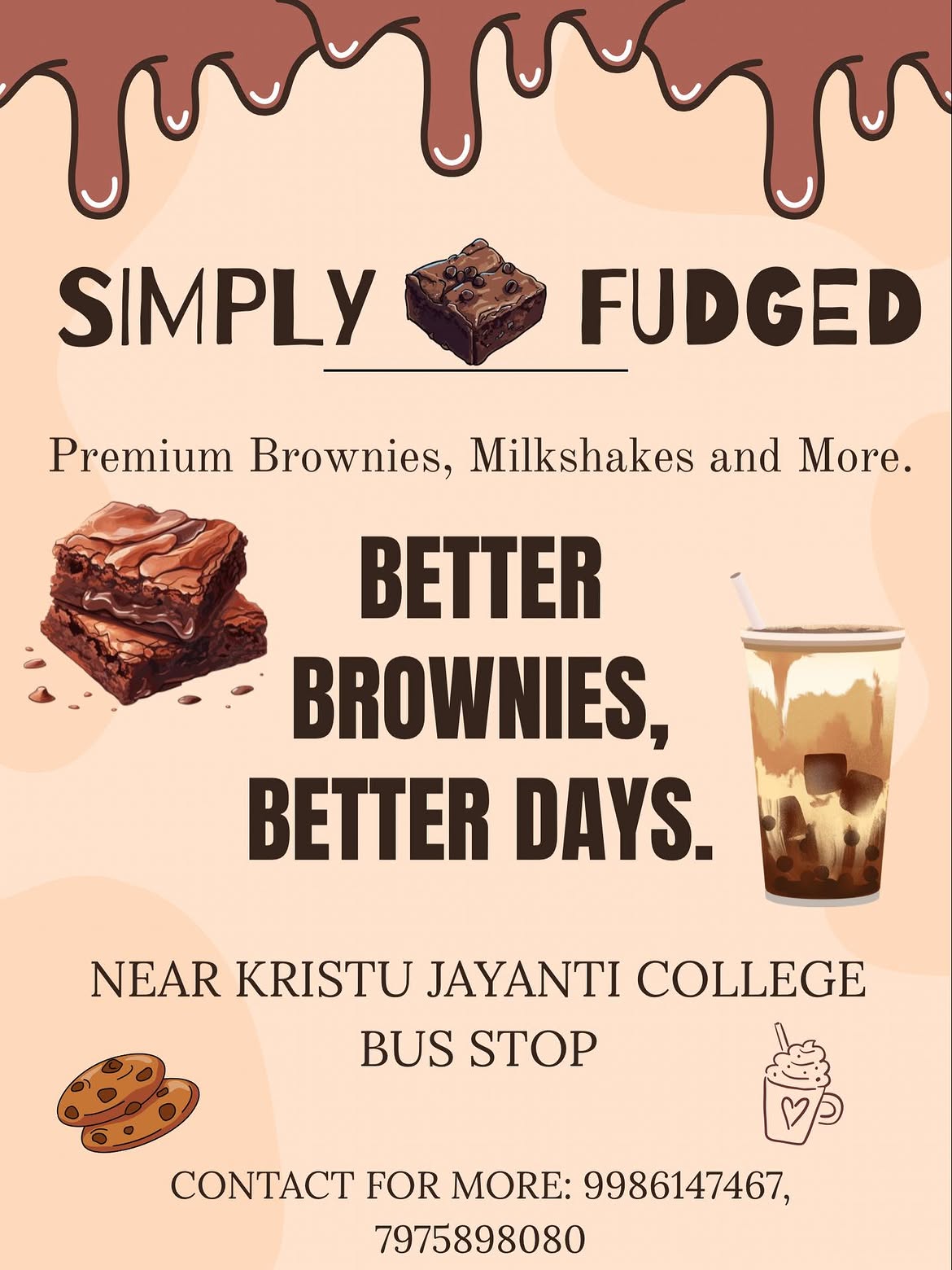 Simply Fudged, premium brownies, milkshakes and more